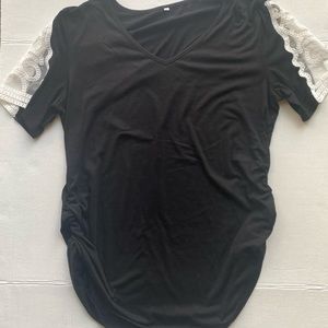 Large Black and White Lace Shirt